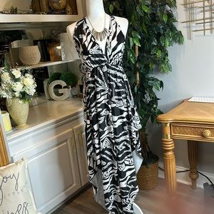 Black and white maxi dress